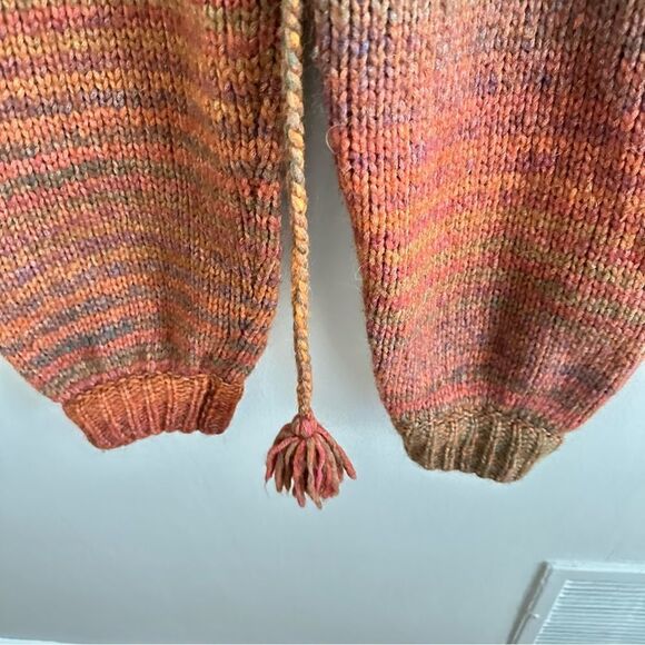 LoveShackFancy Blossom Pant Knit Sweats Orange High Rise Russe Rio - Picture 6 of 9